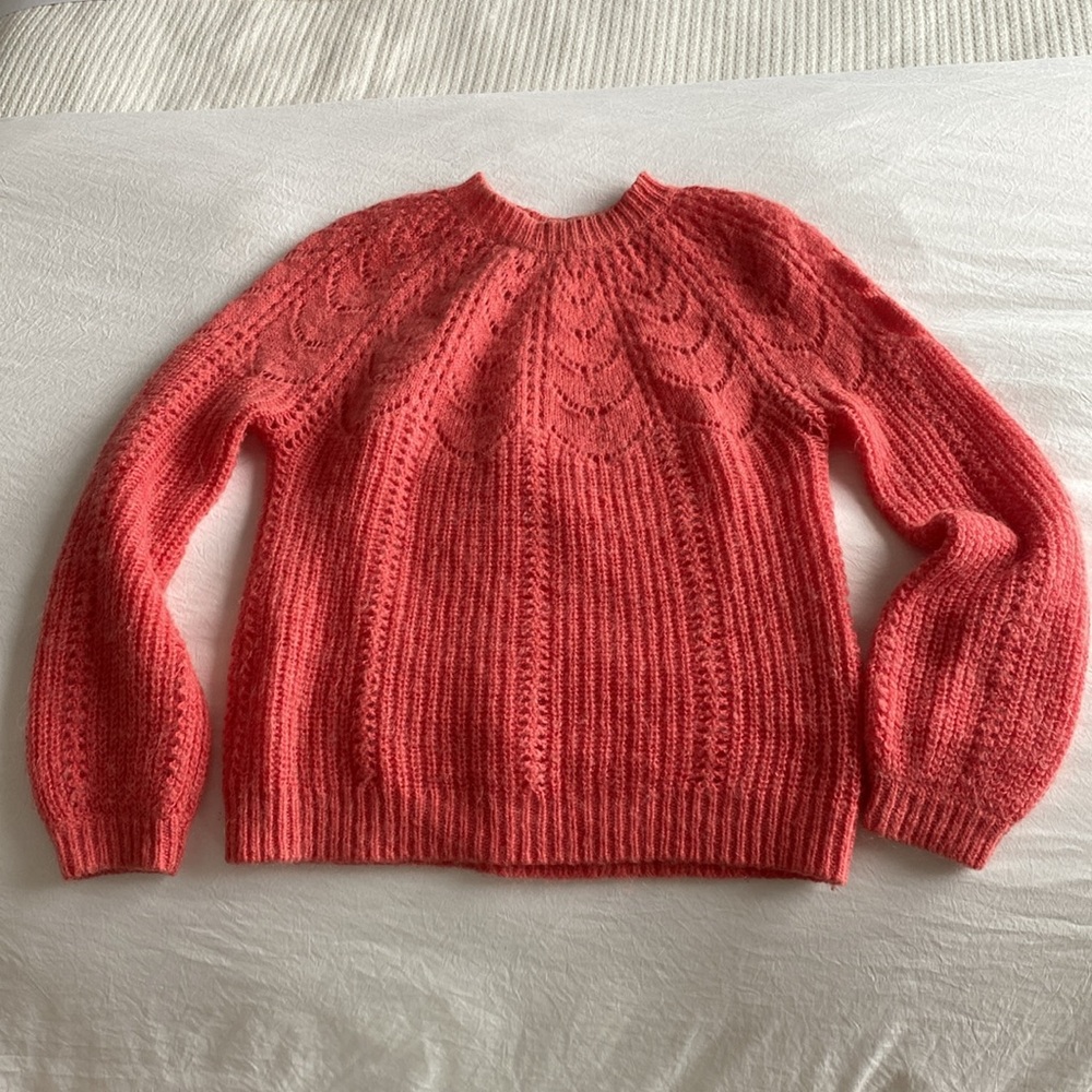 Sezane Pink Mohair Sweater
